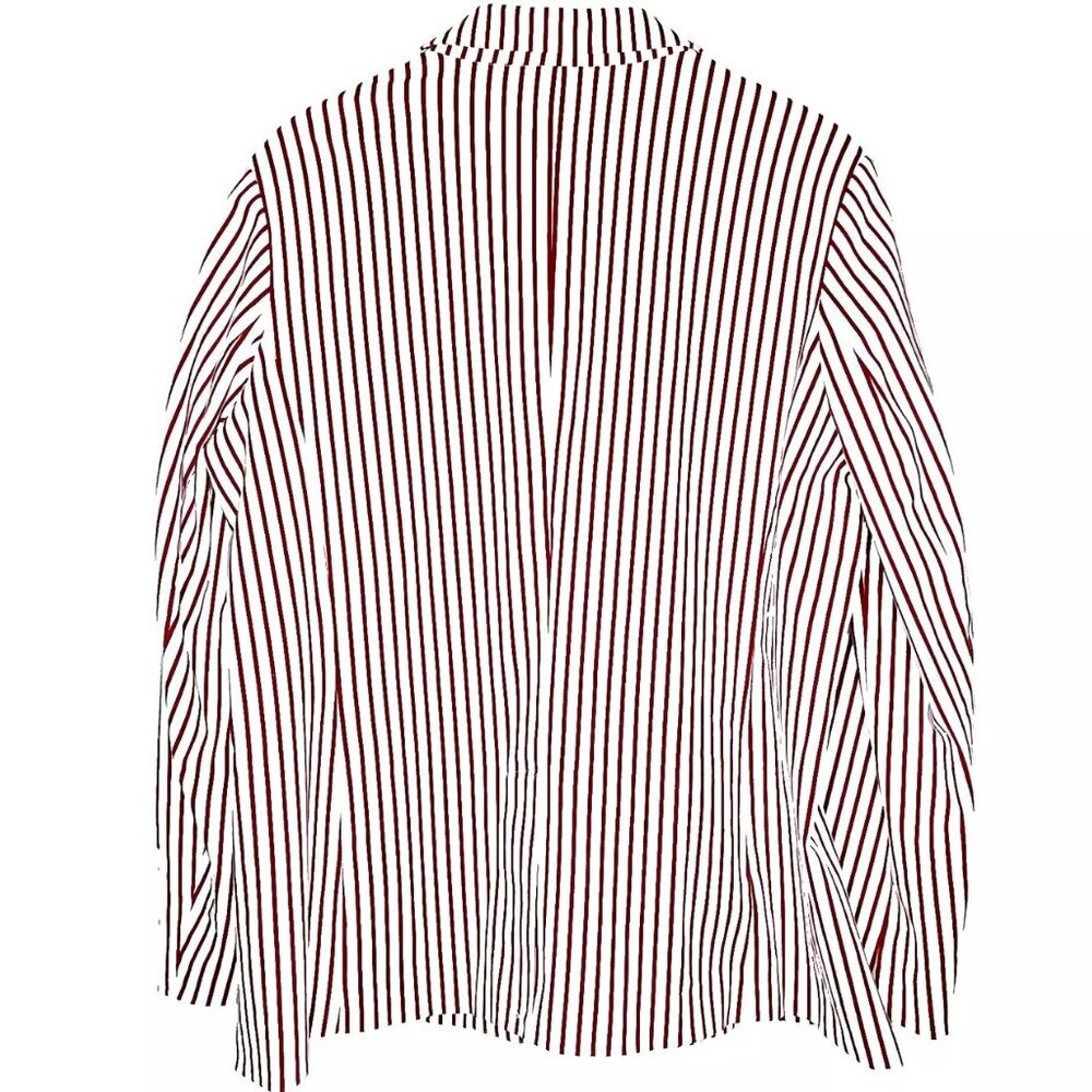 Chadwicks of Boston Women's Blazer 18 Cotton Red Stripe Christmas Office Party - Picture 4 of 11